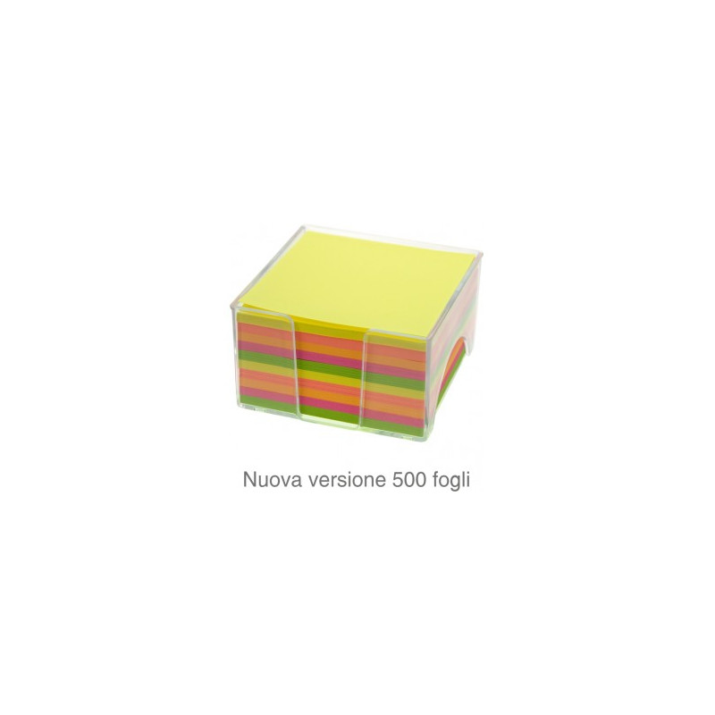 Cubo colorato 500fg con portacubo in PVC