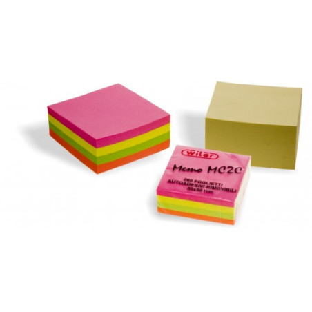 Cubo Memo Stick 75x75 colori neon 4 colori assortiti 400fg