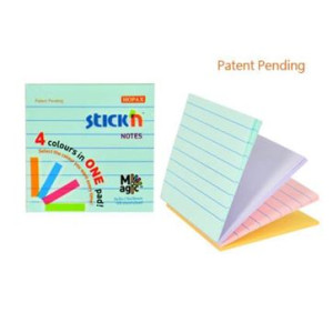 Cubo Memo stick 76x76 4 colori pastello rigato 100ff