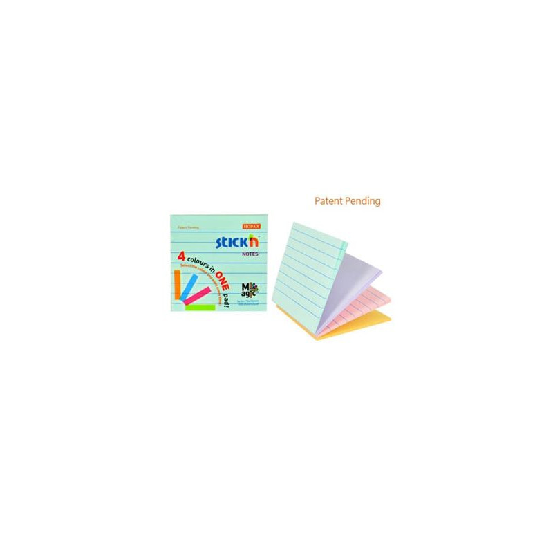 Cubo Memo stick 76x76 4 colori pastello rigato 100ff