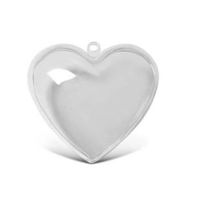 Cuore in kristal 3d cm.14