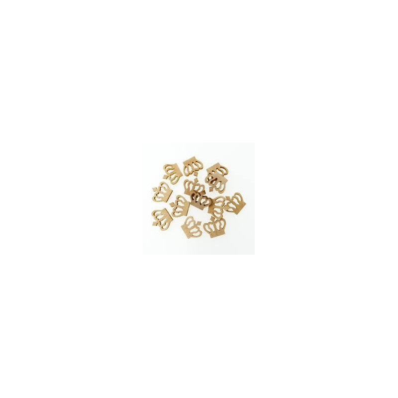 Decorazione  in legno corona bianca 15pz 2cm