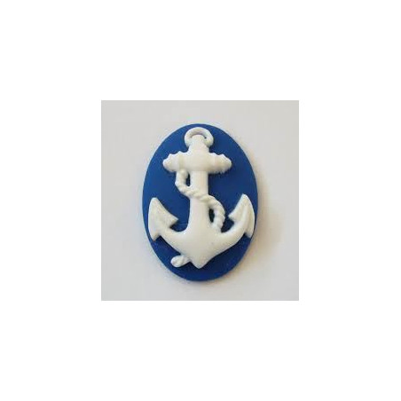 Decorazione gesso /resina ancora bianca6pz