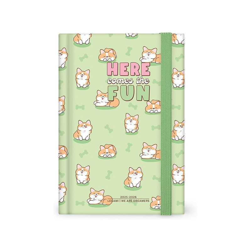 Diario Agenda giornaliera 2025 Legami 16 Mesi - Corgi