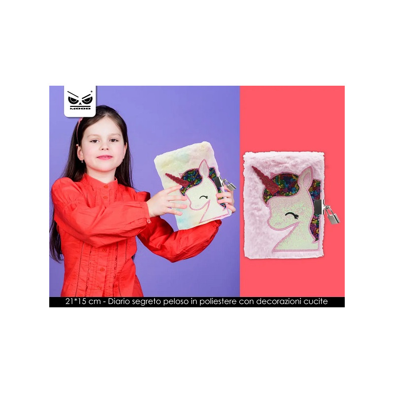 Diario segreto pelouche unicorno paillettes