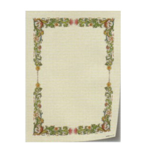 Diplomi in pergamena 17x24  Cornice fiori