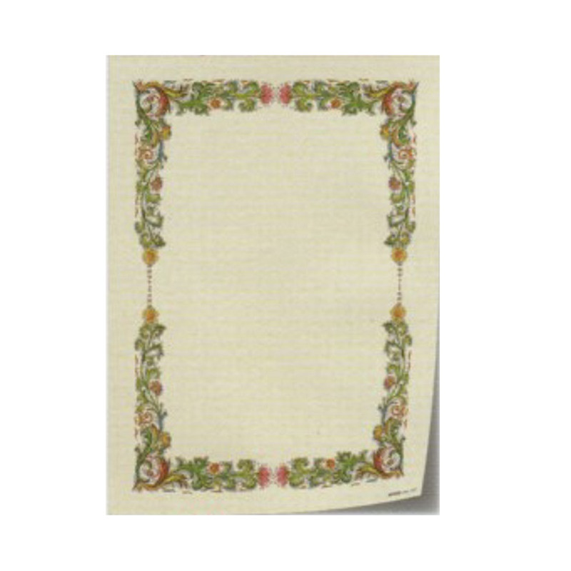 Diplomi in pergamena 17x24  Cornice fiori