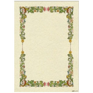 Diplomi in pergamena 24x34 cornice fiori