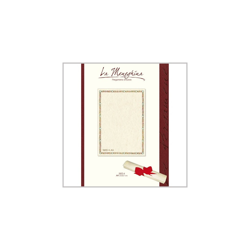 Diplomi in pergamena A4 La meneghina 160gr 12fg