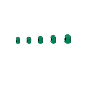 Ditali in gomma 17 mm verde 10pz
