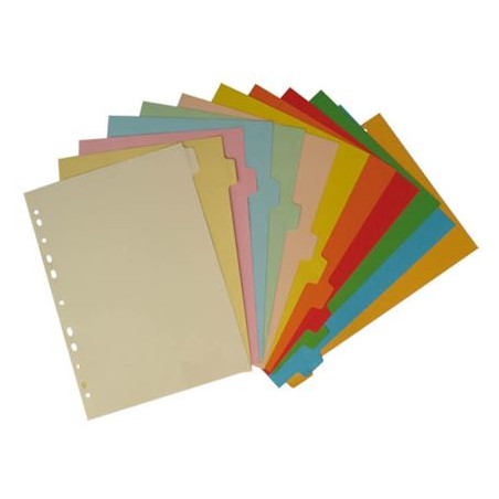 Divisori in cartoncino A4 6 colori 6pz