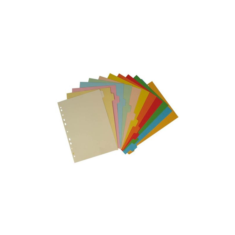 Divisori in cartoncino A5 6 colori 6pz