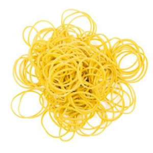 Elastici in gomma gialli d.25 1 kg