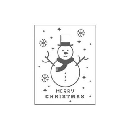 Embossing effetto rilievo 2d pupazzo di neve