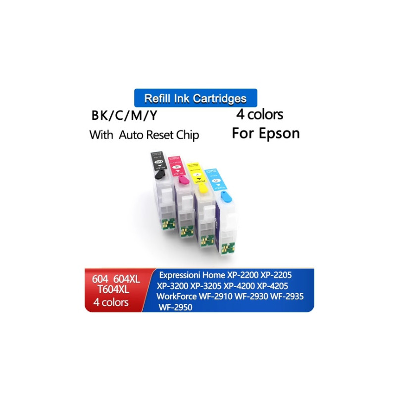 Epson cartucce multipack 604 ricaricabili con chip autoreset