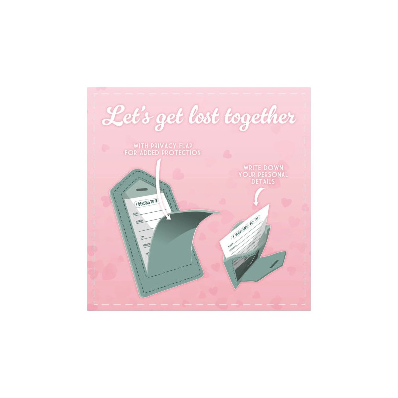 Etichetta bagaglio Bagaglio Let s Get Lost Together Legami- Heart