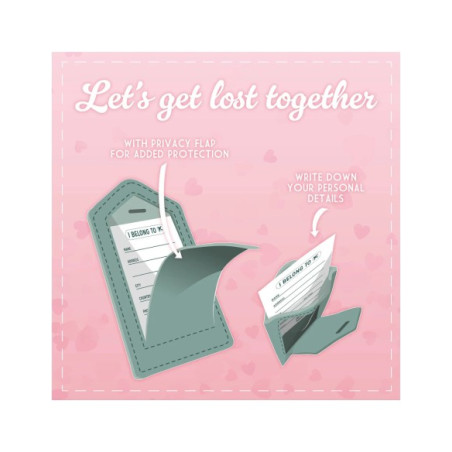Etichetta bagaglio Bagaglio Let s Get Lost Together Legami- Heart