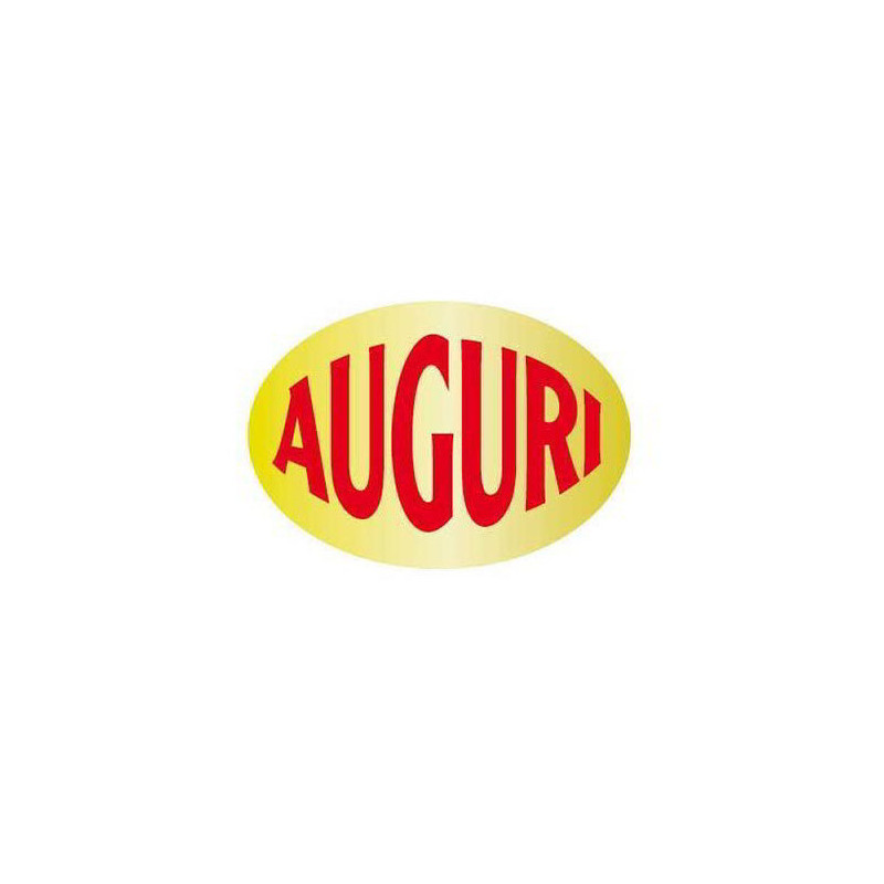 Etichette adesive su rotolo oro Auguri