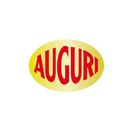Etichette adesive su rotolo oro Auguri
