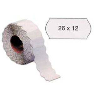 Etichette per prezzatrici 26X12 BIANCO onda  (solo a scatola da 36pz)