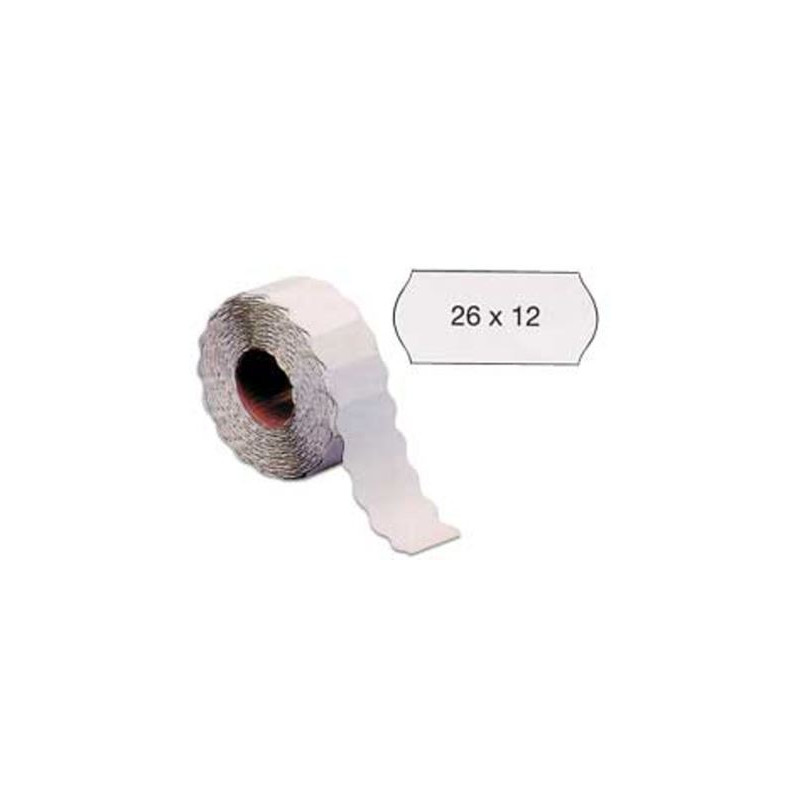 Etichette per prezzatrici 26X12 BIANCO onda  (solo a scatola da 36pz)