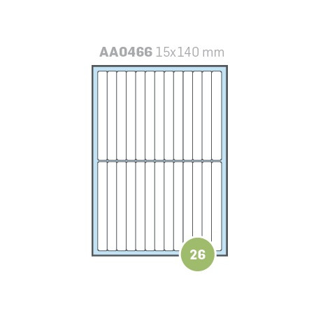 Etichette su A4 15x140 100fg 26 etichette a foglio