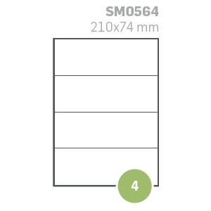 Etichette su a4 210x74 100fg 4 etichette a foglio
