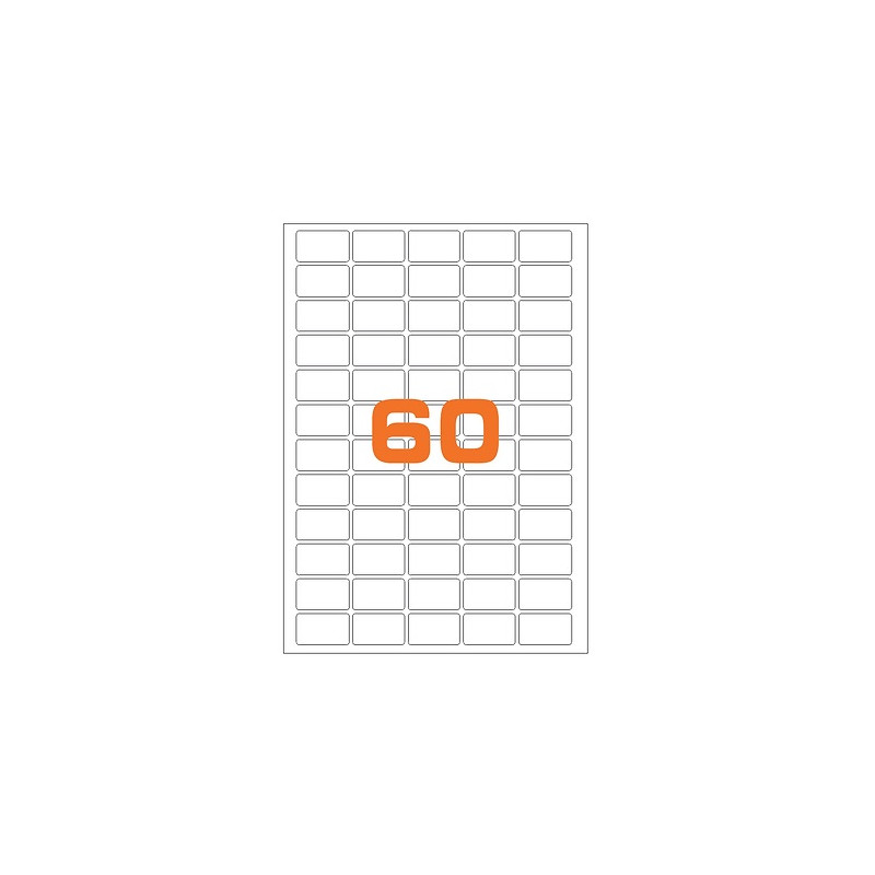 Etichette su A4 37,5x23,5 100fg 60 etichette a foglio