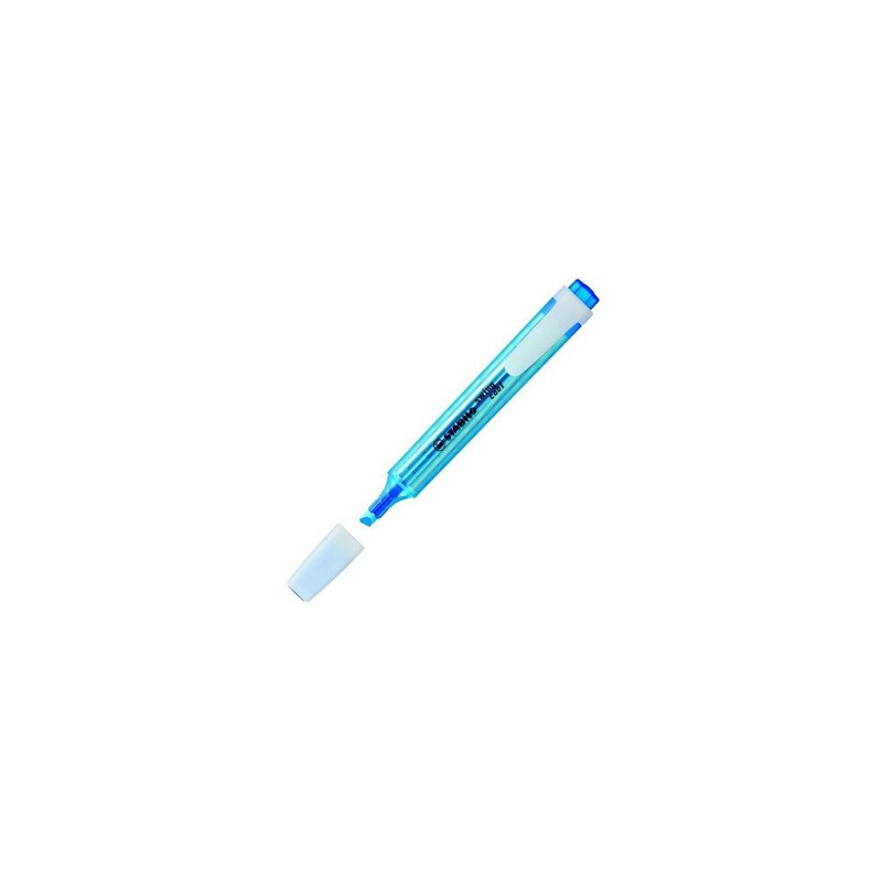 Evidenziatore a penna Stabilo Swing Cool con clip tecnologia anti dry-out col. Fluo Blu