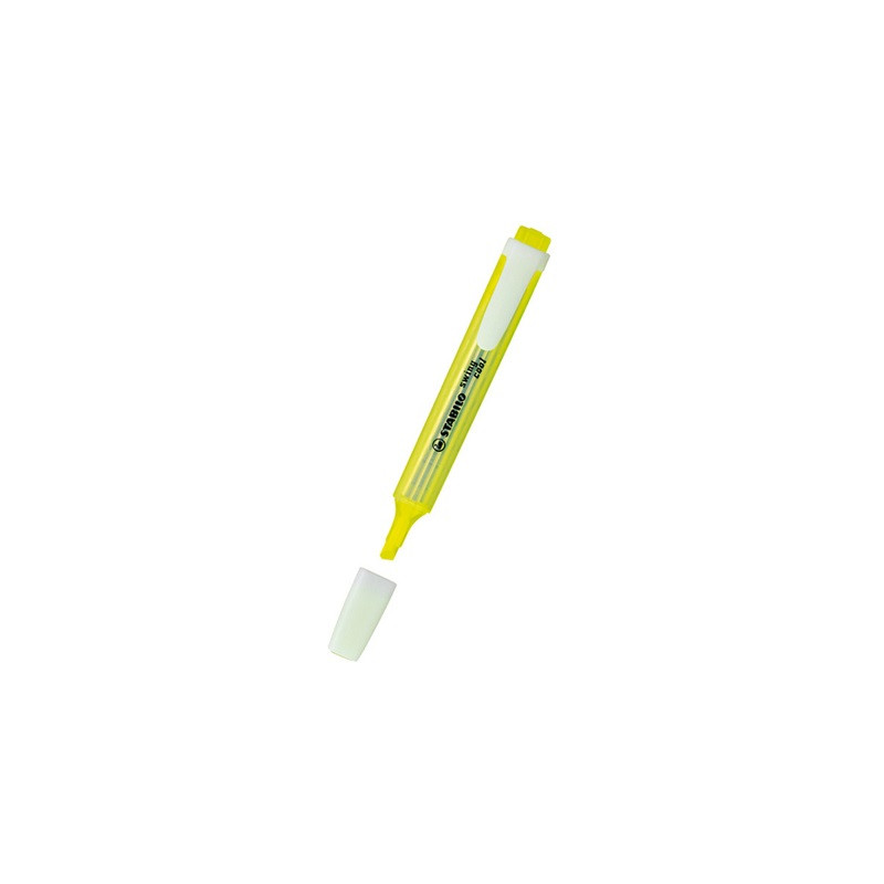 Evidenziatore a penna Stabilo Swing Cool con clip tecnologia anti dry-out col. Fluo Giallo