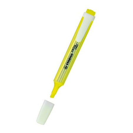Evidenziatore a penna Stabilo Swing Cool con clip tecnologia anti dry-out col. Fluo Giallo