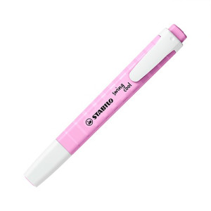 Evidenziatore a penna Stabilo Swing Cool con clip tecnologia anti dry-out col. pastello Fucsia