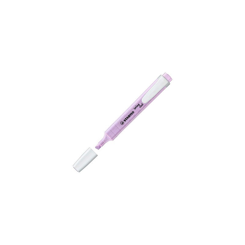 Evidenziatore a penna Stabilo Swing Cool con clip tecnologia anti dry-out col. pastello Glicine