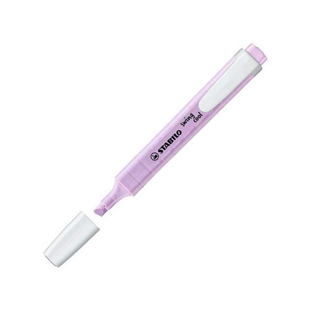 Evidenziatore a penna Stabilo Swing Cool con clip tecnologia anti dry-out col. pastello Glicine