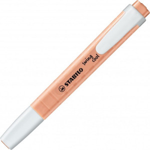 Evidenziatore a penna Stabilo Swing Cool con clip tecnologia anti dry-out col. pastello Rosa Pesca