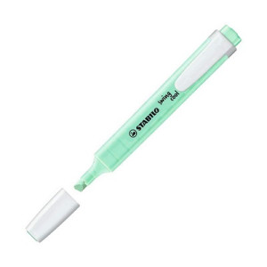Evidenziatore a penna Stabilo Swing Cool con clip tecnologia anti dry-out col. pastello Verde Menta