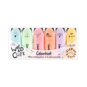 Evidenziatore mini wild & cute colourbook 6pz