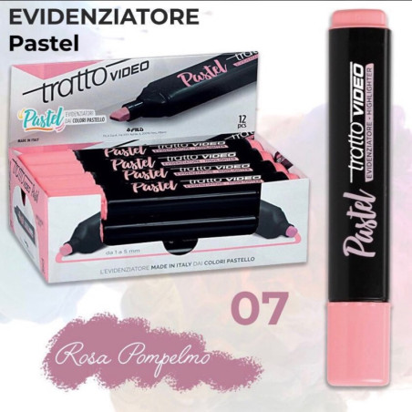 Evidenziatore Tratto video Pastello colore rosa pompelmo