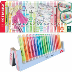 Evidenziatori a penna Stabilo Swing Cool con clip tecnologia anti dry-out  18pz deskset