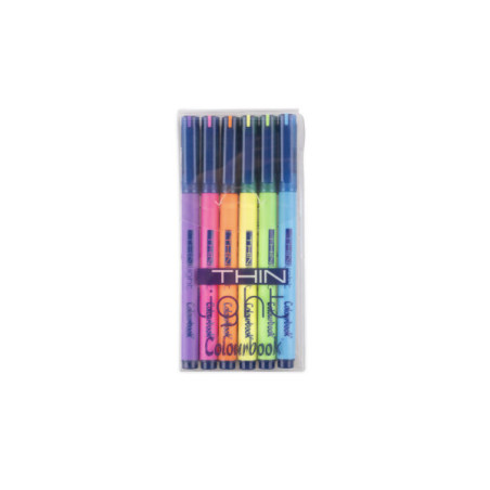 Evidenziatori fluo Thin Light colourbook 6pz