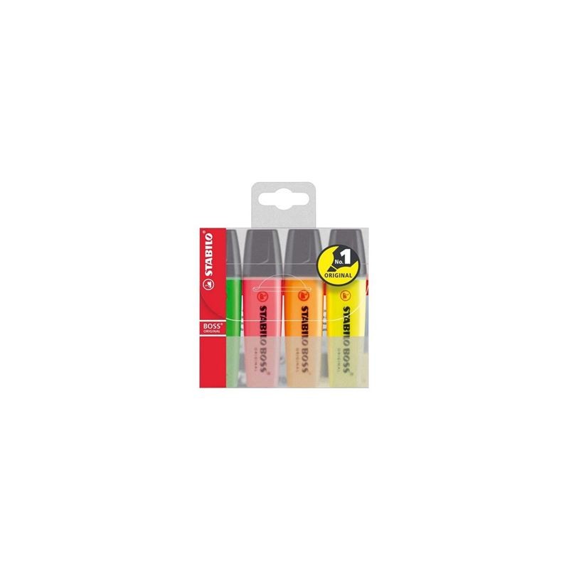 Evidenziatori Stabilo Boss 4 colori assortiti