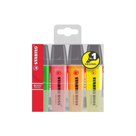 Evidenziatori Stabilo Boss 4 colori assortiti