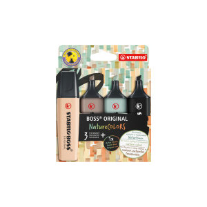 Evidenziatori Stabilo Boss 4 colori nature colors