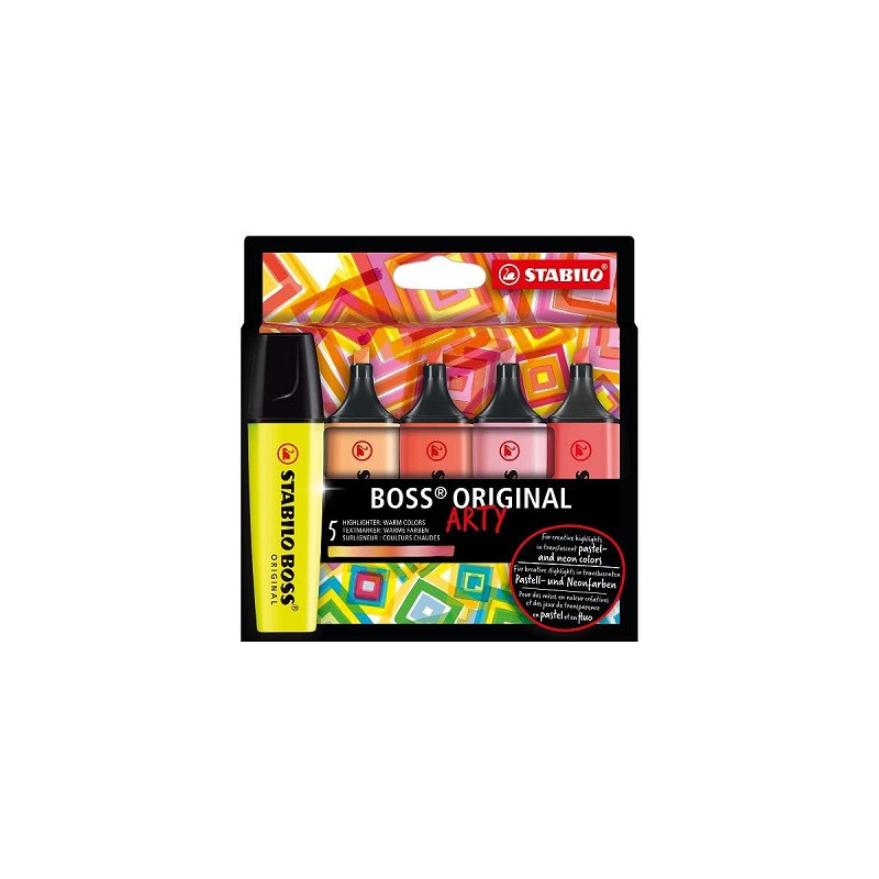 Evidenziatori Stabilo Boss 5pz colori caldi