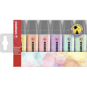 Evidenziatori Stabilo Boss 6 colori assortiti tenui