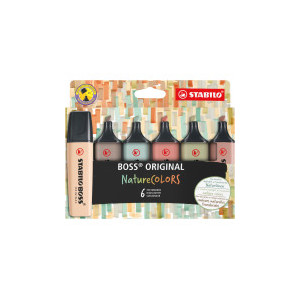 Evidenziatori Stabilo Boss 6 colori nature colors