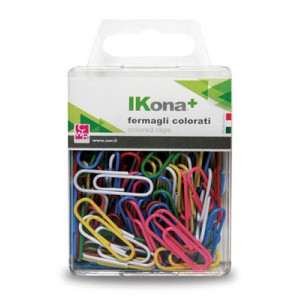 Fermagli colorati plastificati 28mm n.3 40pz