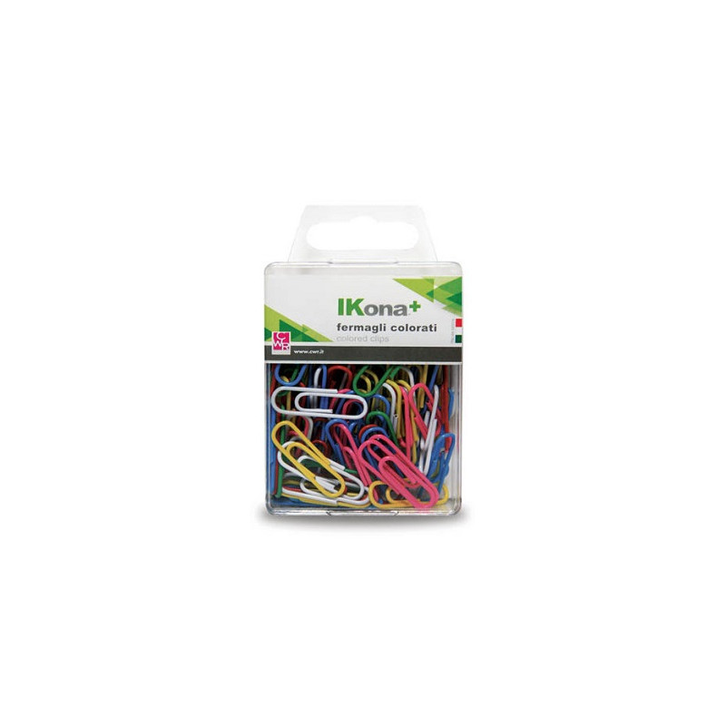 Fermagli colorati plastificati 28mm n.3 40pz