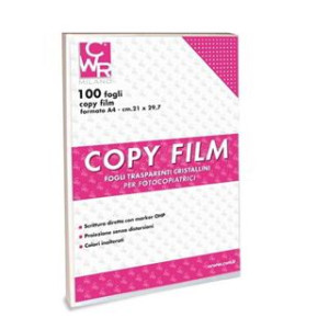 Film trasparente A4 fotocopiabile con retro foglio 100 ff