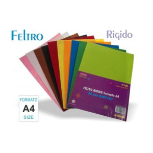 Fogli di feltro rigido A4 10fg assortiti